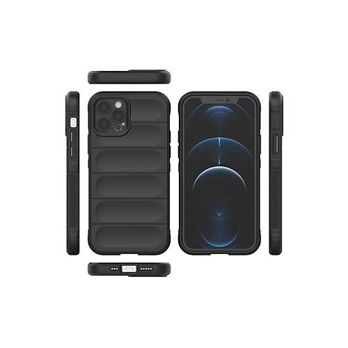 iPhone 12 Pro K�l�f Optimum Silikon - Siyah