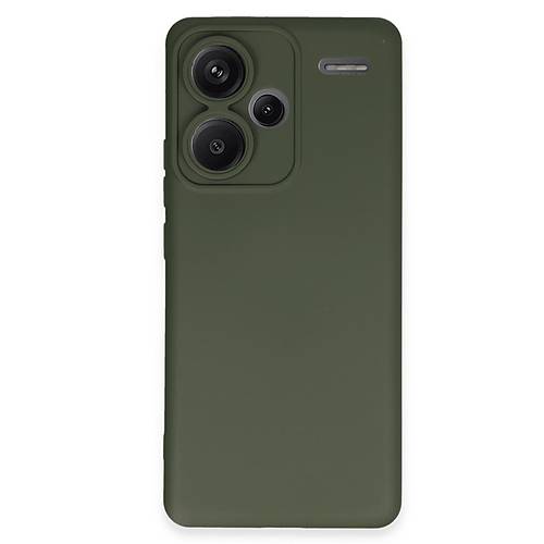 Redmi Note 13 Pro Plus K�l�f Nano i�i Kadife Silikon - Koyu Ye�il