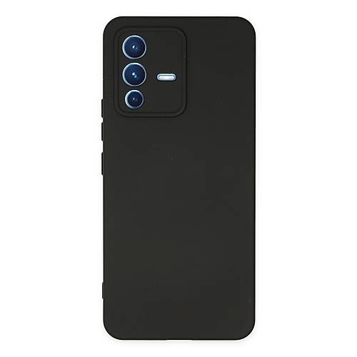 V23 5G K�l�f Nano i�i Kadife Silikon - Siyah