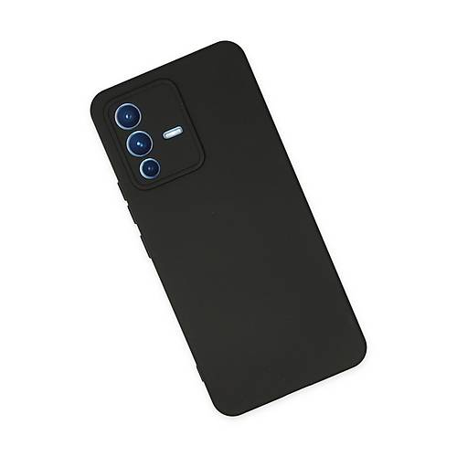 V23 5G K�l�f Nano i�i Kadife Silikon - Siyah