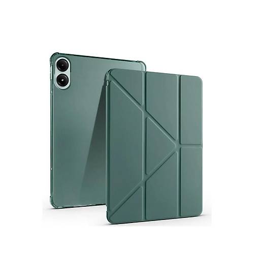 Redmi Pad SE 4G K�l�f Kalemlikli Mars Tablet K�l�f� - Koyu Ye�il