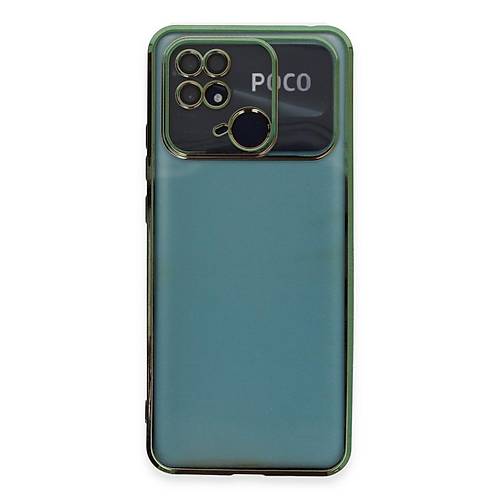 Redmi 10C K�l�f Razer Lensli Silikon - Ye�il