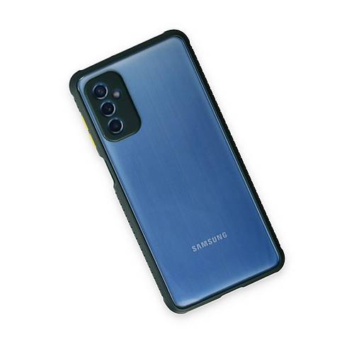 Galaxy M52 5G K�l�f Miami �effaf Silikon - Koyu Ye�il
