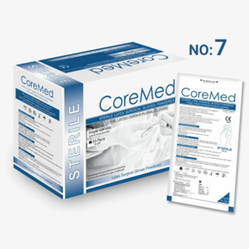 Steril Cerrahi Eldiven - 7 Numara - Pudral� - Lateks