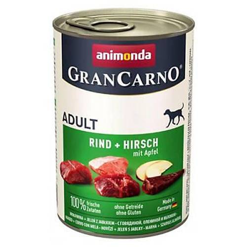 GranCarno S���r Etli Elmal� ve Geyik Etli Yeti�kin K�pek Konservesi 400 Gr