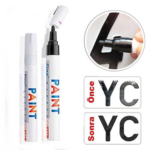 Paint Oto Lastik R�tu� Boya Kalemi Siyah