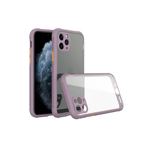 iPhone 11 Pro K�l�f Miami �effaf Silikon - A��k Mor