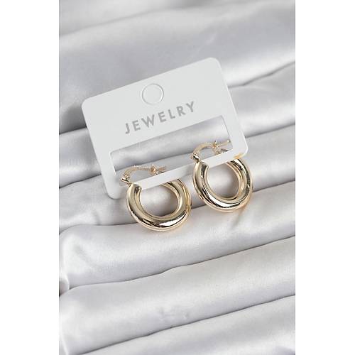 Gold Renk Pirin� Halka 20 mm Kad�n K�pe