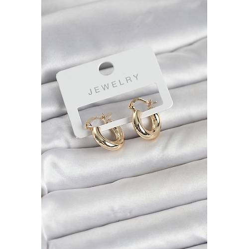 Gold Renk Pirin� Halka 15 mm Kad�n K�pe