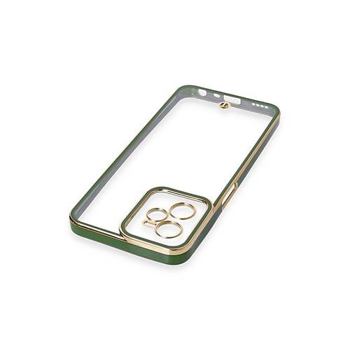 Realme C35 K�l�f Liva Lens Silikon - Ye�il