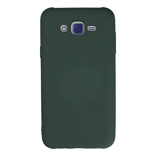 Galaxy J7 K�l�f Nano i�i Kadife Silikon - Koyu Ye�il