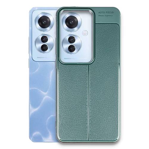 Reno 11F K�l�f Auto Focus Kapak - Koyu Ye�il
