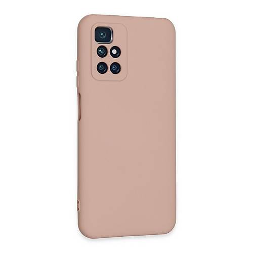 Redmi 10 2022 K�l�f Nano i�i Kadife Silikon - Pudra