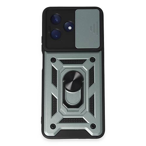 Realme C53 K�l�f Pars Lens Y�z�kl� Silikon - Ye�il