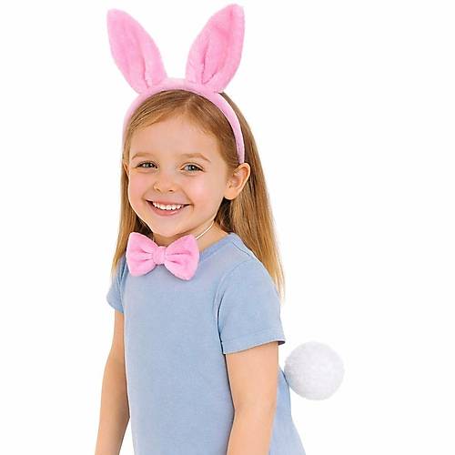 Pembe Full Tav�an Kulak Papyon Kuyruk 3'l� Parti Seti