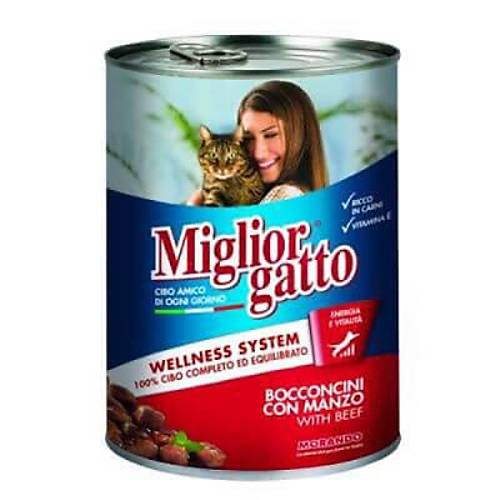 Gatto Biftekli Yeti�kin Kedi Konservesi 405 Gr