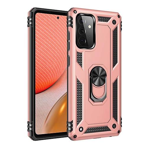Galaxy A72 K�l�f Sofya Y�z�kl� Silikon Kapak - Rose