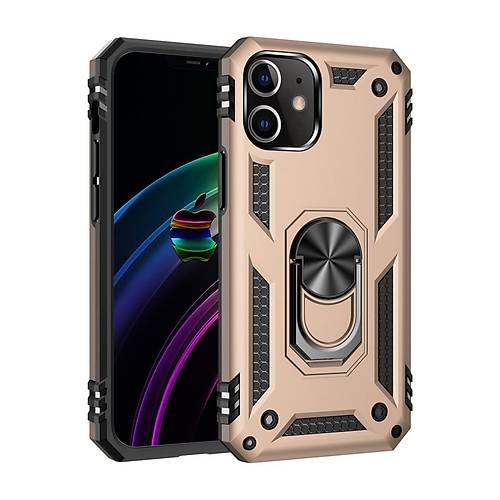 iPhone 12 K�l�f Sofya Y�z�kl� Silikon Kapak - Gold