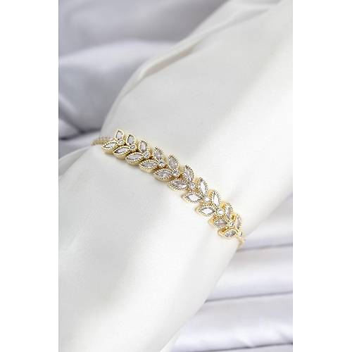 Pirin� Gold Renk Ba�ak Model Su Yolu Kad�n Bileklik