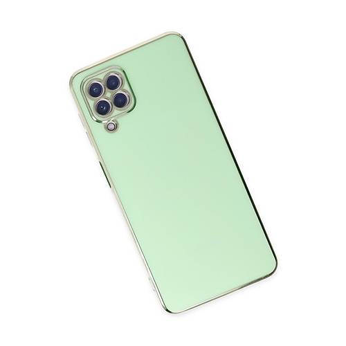 Galaxy A12 K�l�f Volet Silikon - A��k Ye�il