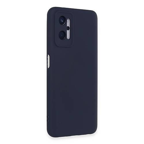 Realme 9i 4G K�l�f Nano i�i Kadife Silikon - Lacivert