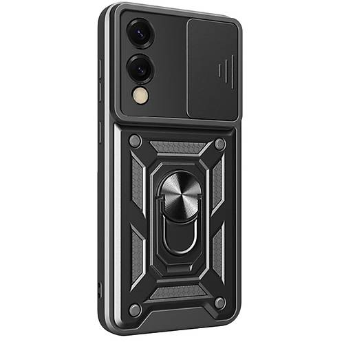 Galaxy S25 Edge Pars Lens Y�z�kl� Silikon - Siyah