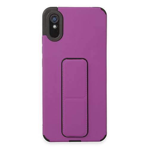 Redmi 9A K�l�f Mega Standl� Silikon - Mor