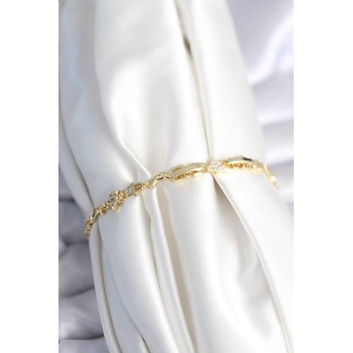 Pirin� Gold Renk Kad�n Manifest Bileklik