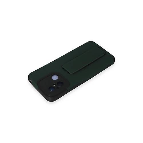Redmi 12C K�l�f Mega Standl� Silikon - Ye�il