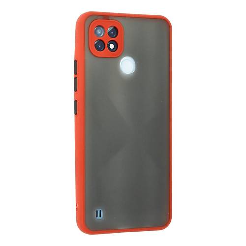 Realme C21 K�l�f Montreal Silikon Kapak - K�rm�z�