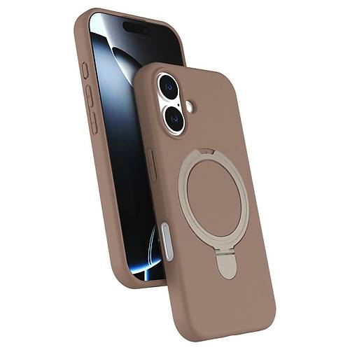 iPhone 17 Regal Magsafe Standl� Kapak - ��l Titanyum