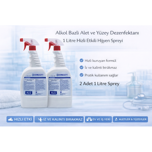 Alkol Bazl� Alet ve Y�zey Dezenfektan� 1 Litre Sprey 2 Adet