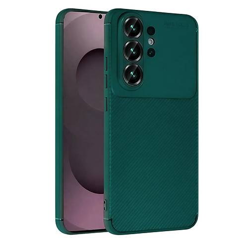Galaxy S26 Ultra Auto Focus Karbon Kapak - Koyu Ye�il