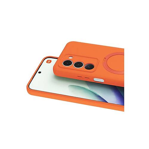 Redmi 15 4G Regal Magsafe Standl� Kapak - Turuncu