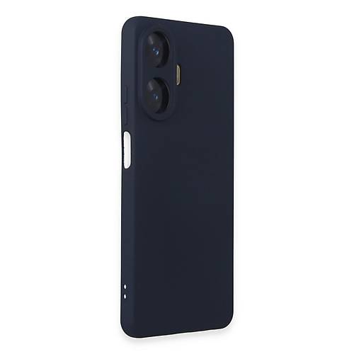 Realme C55 K�l�f Nano i�i Kadife Silikon - Lacivert