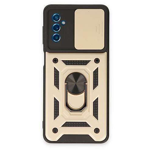 Galaxy M52 5G K�l�f Pars Lens Y�z�kl� Silikon - Gold