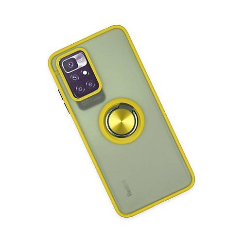 Redmi 10 2022 K�l�f Montreal Y�z�kl� Silikon Kapak - Sar�