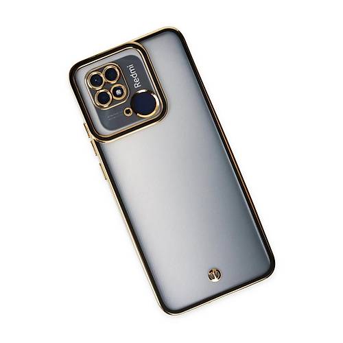 Redmi 10C K�l�f Liva Lens Silikon - Siyah