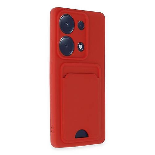 Redmi Note 13 Pro 4G K�l�f Kelvin Kartvizitli Silikon - K�rm�z�