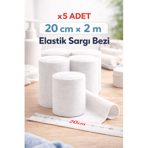 20 CM x 2 M Hidrofil Sarg� Bezi Pamuklu Gazl� Bez K�sa Metraj Medikal Sar�m Bezi 5 Adet