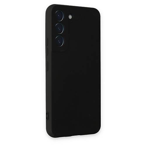 Galaxy S22 K�l�f Nano i�i Kadife Silikon - Siyah