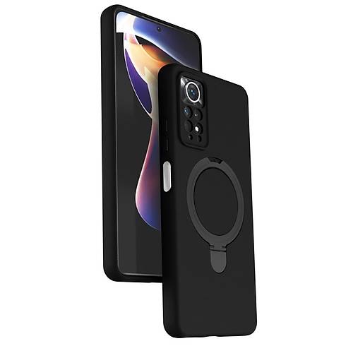 Redmi Note 12 Pro 4G Regal Magsafe Standl� Kapak - Siyah