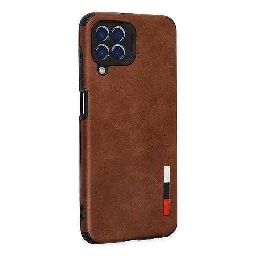 Galaxy M33 K�l�f Loop Deri Silikon - Kahverengi