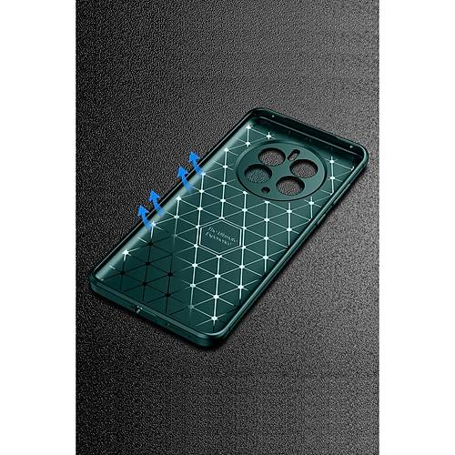 Realme 12 Pro Plus K�l�f Auto Focus Karbon Kapak - Koyu Ye�il
