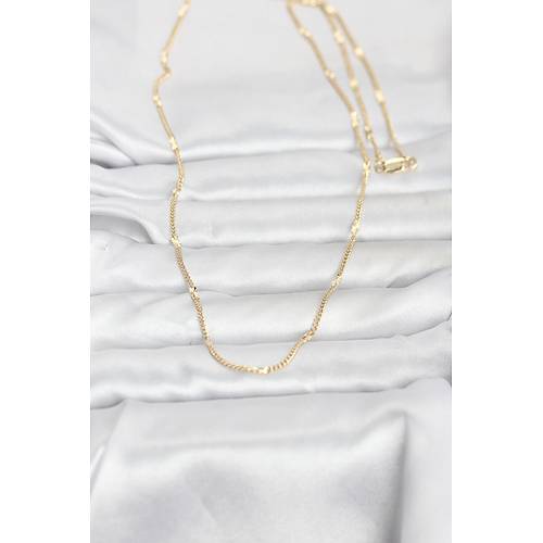 CM 14K Gold Renk Lazer Puntal� Model 60 cm Kad�n Kolye