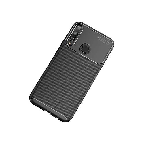 P40 Lite E K�l�f Auto Focus Karbon Kapak - Siyah