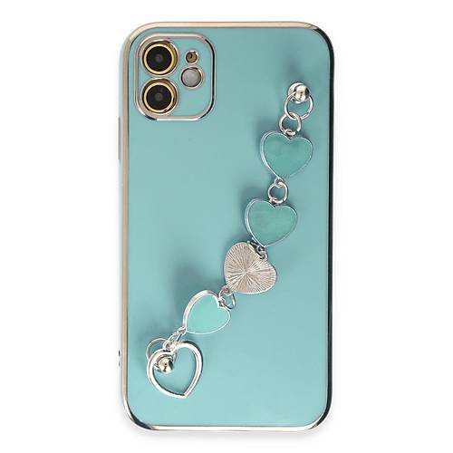 iPhone 12 K�l�f Esila Silikon - Su Ye�ili