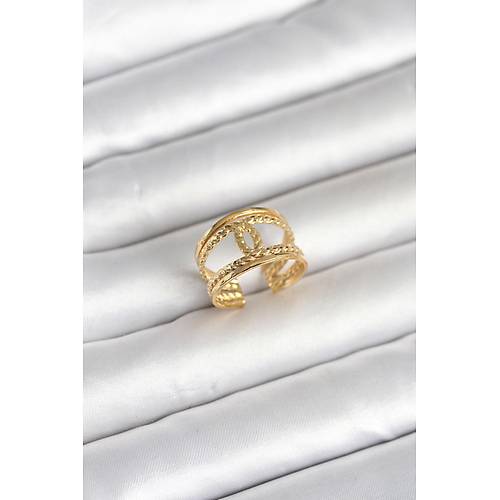 316L �elik Gold Renk Burgu D���m Model Kad�n Y�z�k