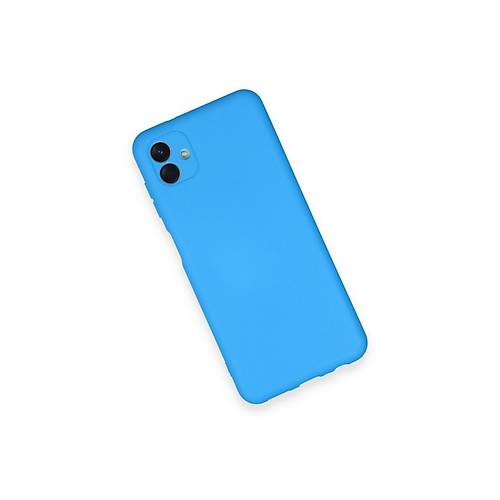 Galaxy A04 K�l�f Nano i�i Kadife Silikon - Mavi