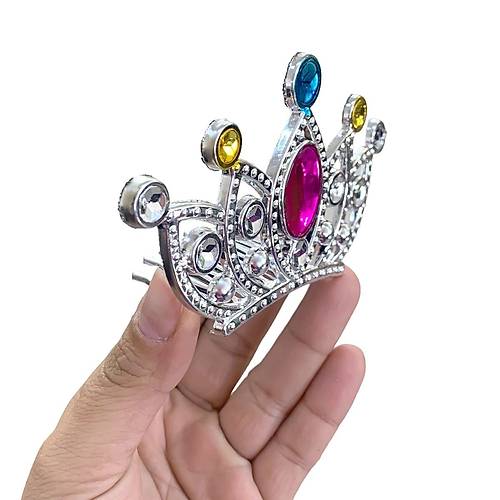 G�m�� Renk Tarakl� Model Prenses Krali�e Tac� 2 No 12x7 cm